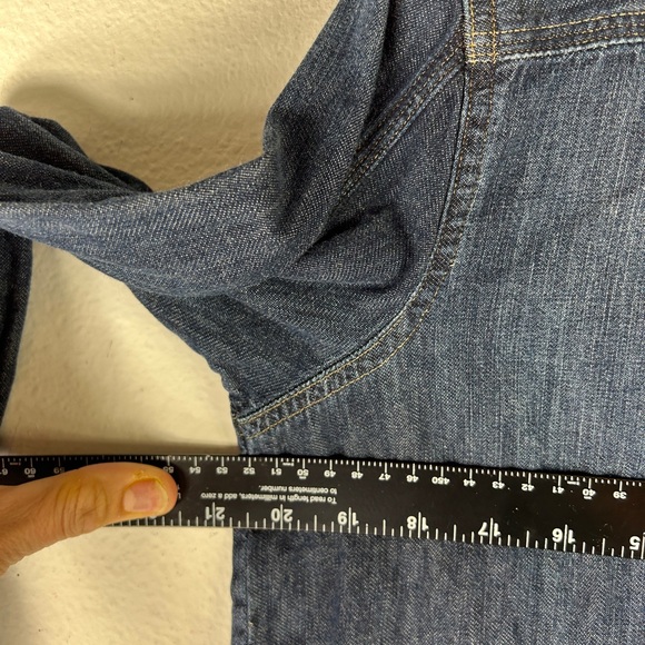 RALPH LAUREN JEANS CO WOMANS SHIRT DRESS LRL BLUE MEDIUM ACADEMIA TEACHER CASUAL - Picture 9 of 11